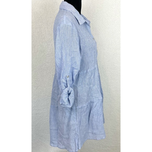 LOVE STITCH • Ocean Ave Tiered Striped Tunic, L - Picture 10 of 16